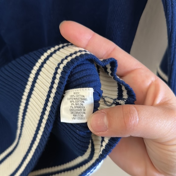 Converse blue and white collared sweater. Size M - Picture 6 of 7